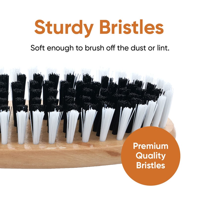 Superio Clothes Brush Garment Brush Sturdy Bristles, Garment Lint Remover, Wool Suits, Lint Brush, Pet Hair Removel, Suede, Dust, Hat Brush Durable Wood Handle. by Superio - Image 5